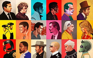 portrait photo of men collage HD wallpaper