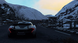 black luxury car, McLaren P1, video games, Driveclub