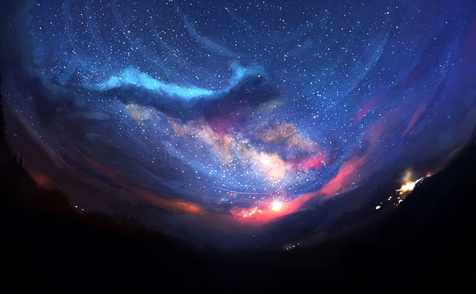 galaxy 3D wallpaper, space, space art, artwork HD wallpaper