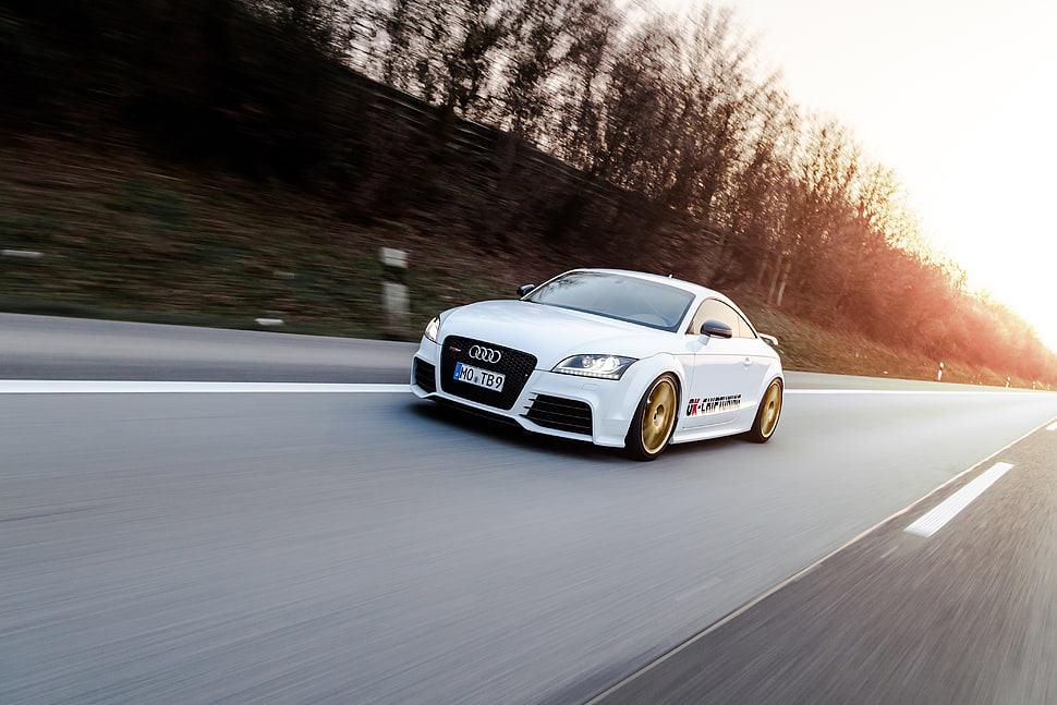 white Audi car, car, Audi, Audi TT HD wallpaper