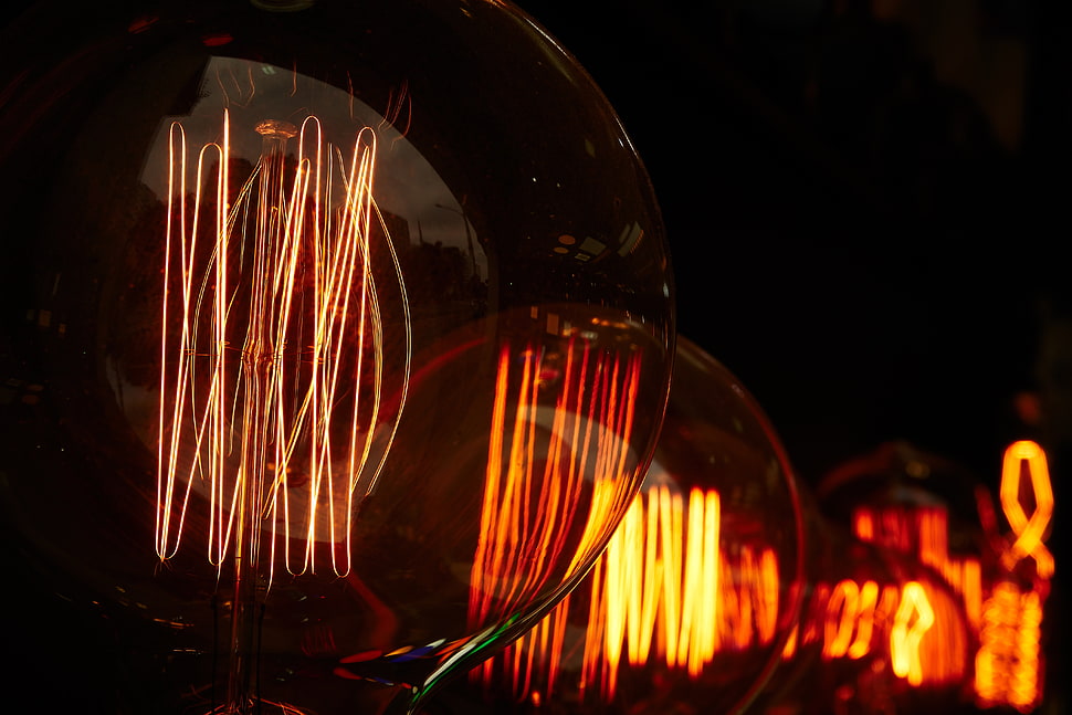 clear light bulbs HD wallpaper
