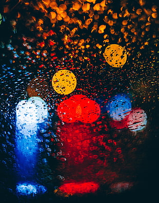 multicolored abstract painting, Glare, Circles, Drops