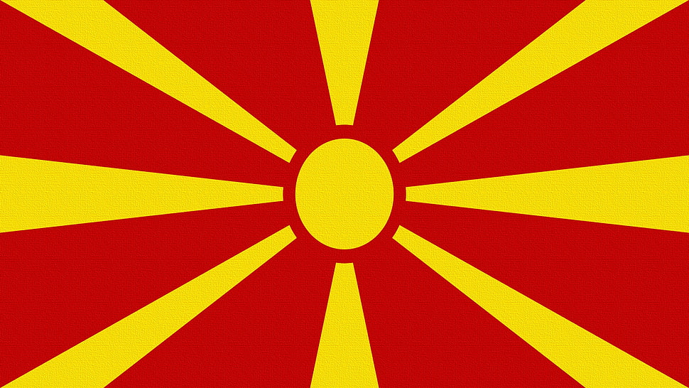 red and yellow logo HD wallpaper