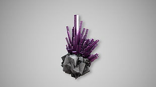 purple and gray crystal cluster decor, crystal, crystal , purple