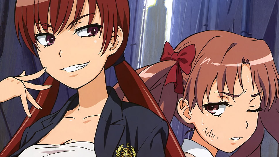 two anime girl characters HD wallpaper