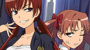 two anime girl characters