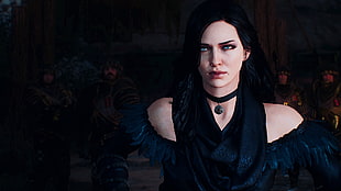 Witcher 3 Wild Hunt female character, video games, The Witcher 3: Wild Hunt, Yennefer of Vengerberg, blue eyes HD wallpaper