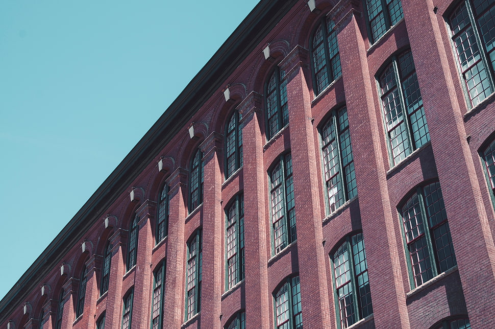 brown concrete building, Facade, Windows, Building HD wallpaper