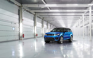 blue vehicle, car, Land Rover, Range Rover, blue cars