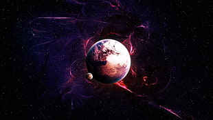 Earth wallpaper, planet, stars