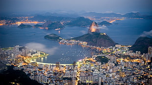 aerial photography of high-rise buildings, landscape, Brazil, Rio de Janeiro, cityscape HD wallpaper