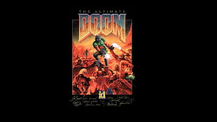 The Ultimate Doom movie poster, artwork, Doom (game), video games, retro games HD wallpaper