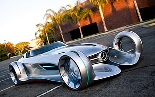 silver Mercedes-Benz sports car, car, Mercedes-Benz, Silver Arrows, concept cars