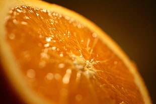 half sliced orange fruit