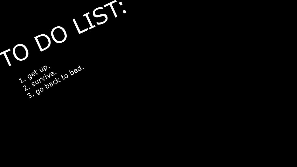 To Do List text, quote HD wallpaper