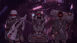 Star Wars characters wallpaper, Daft Punk, Guy Manuel, Thomas, cyberpunk