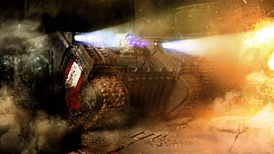 War Hammer 40K tank wallpaper, science fiction, flamethrowers, Warhammer 40,000, APC HD wallpaper