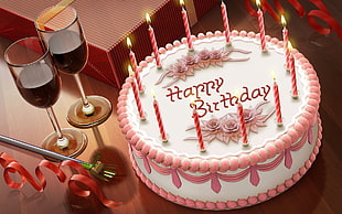 photo of Happy Birthday cake HD wallpaper