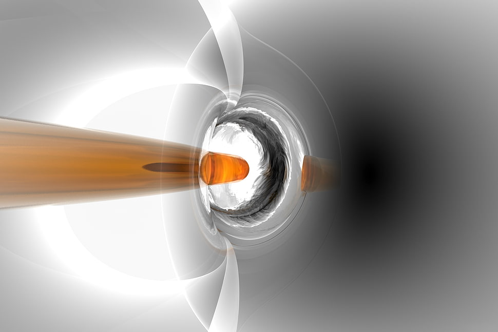 gray and orange abstract illustration HD wallpaper