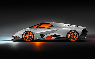 gray Lamborghini coupe, Lamborghini, lamborghini egoista, concept cars