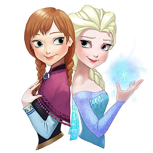 Disney Frozen Elsa and Anna illustration, Frozen (movie), Princess Elsa, Princess Anna