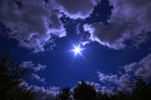 sun surrounded by clouds HD wallpaper