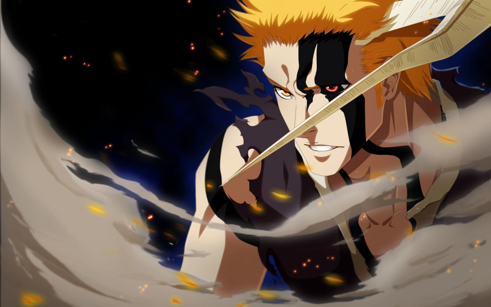 Bleach, Kurosaki ichigo, Face, Aggression HD wallpaper.