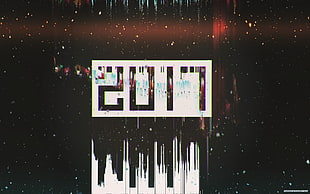 2017 logo, glitch art, 2017 (Year), New Year, abstract HD wallpaper