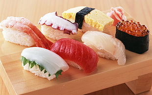 several sushis