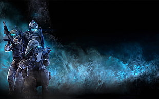 three soldiers carrying rifles digital wallpaper, Ghost Recon, Tom Clancy's Ghost Recon, Tom Clancy's Ghost Recon Phantoms