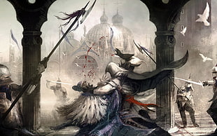 knight digital wallpaper, Assassin's Creed, Assassin's Creed: Brotherhood, Ezio Auditore da Firenze HD wallpaper