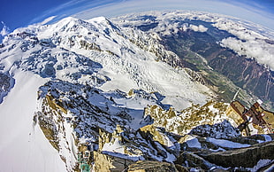 mountain summit, landscape, Mont Blanc, mountains, nature HD wallpaper