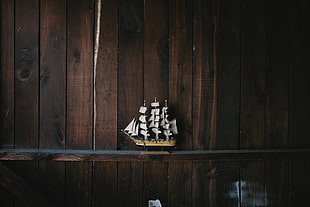 black and white wooden cabinet, wood, boat