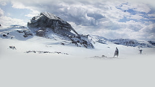 snow-covered mountain, mountains, snow, stormtrooper, Star Wars
