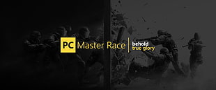 PC Master Race text, PC gaming, PC Master  Race, Rainbow Six: Siege HD wallpaper