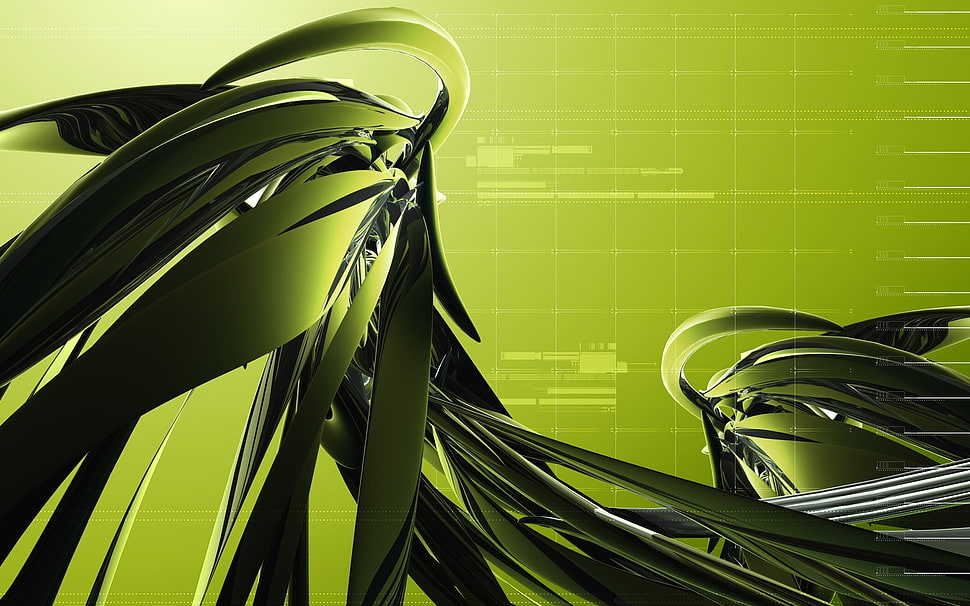 green digital wallpaper HD wallpaper