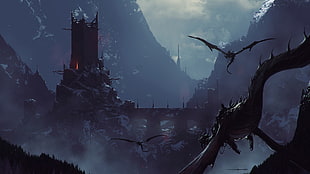dragon graphic wallpaper, dragon, Dark Souls, fantasy art