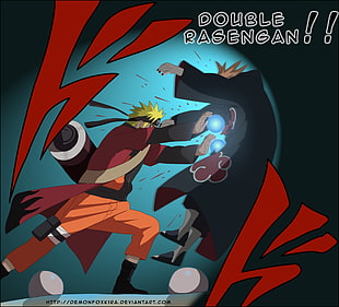 Naruto vs Pain illustration, Naruto Shippuuden, Pein, Uzumaki Naruto, Rasengan