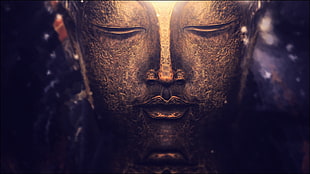 Buddha face statue HD wallpaper