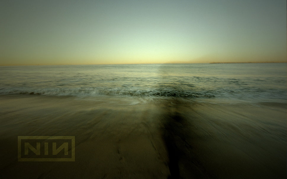 seashore during sunrise HD wallpaper