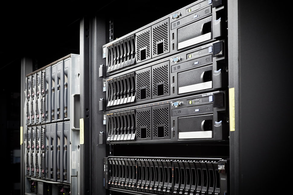 black audio equalizer, server, machine, computer, hardware HD wallpaper