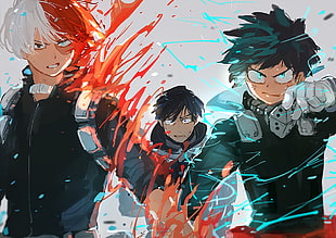 three men anime characters HD wallpaper