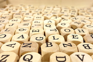 assorted letter dices