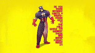 Captain America graphic, Captain America, crossover, humor, Napoleon Dynamite HD wallpaper