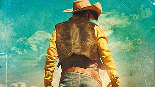 cowboy portrait, Lucky Luke, Jean Dujardin, cowboys, comics