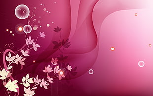 pink flowers illustration
