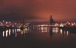 cityscape by water, cityscape, water, ports, Hamburg