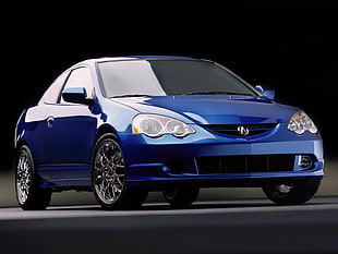 blue Acura coupe HD wallpaper