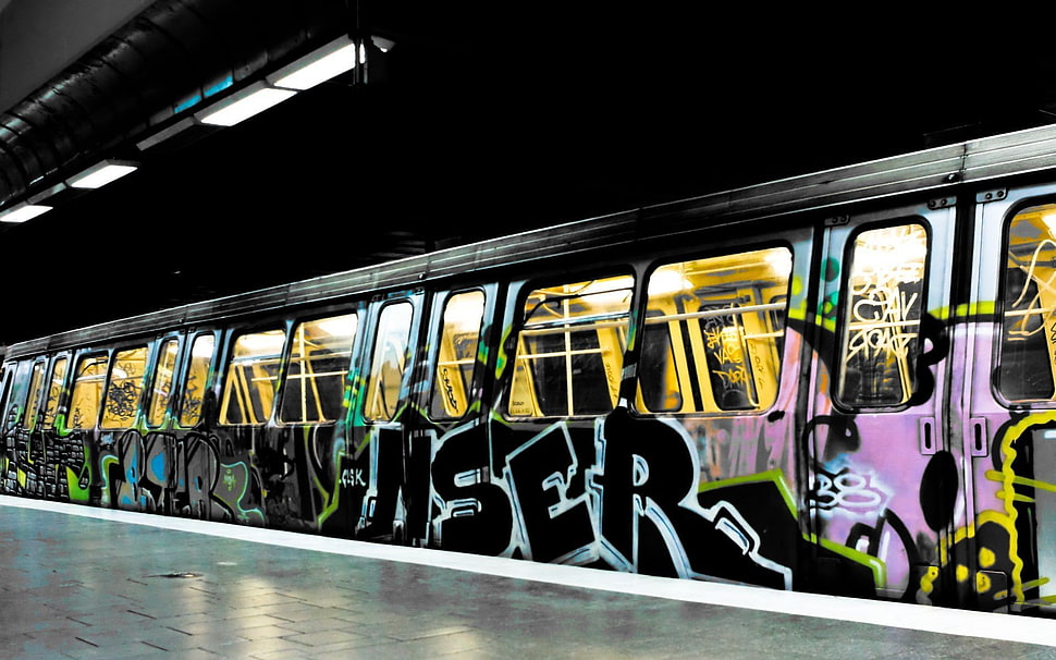 assorted graffiti HD wallpaper