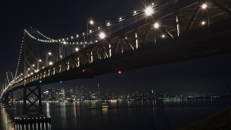 photography of London Bridge during nighttime HD wallpaper